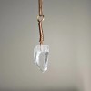 Quartz Natural Clear quartz crystal point Copper wire wrapped pendant