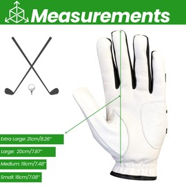 YNR Golf Gloves | Left Hand Cabretta Leather | Weathersof, Rain Grip | Golf Glove Men Women Wear Resistant Durable Thumb Palm Patch Flexible Comfortable for Perfect Swing Unisex (XL)