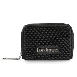 Lois - Wallet for women with inner wallet. Zip. Eco leather. RFID protection., black, Casual