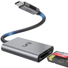 uni USB C Lector de Tarjetas SD,Adaptador Tarjetas de Cámara Memoria Tipo-C a Micro SD [Nylon Duradero,Sin Bloqueo]para SD/TF Compatible con Thunderbo