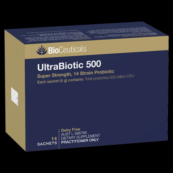 BioCeuticals UltraBiotic 500 Super Strength 14 Strain Probiotic, 3 Pack