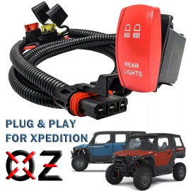 OZ-USA Pulse Busbar Plug Wire Harness Kit Red Rocker for Rear Chase Light XPEDITION ADV