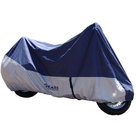 GEARS Premium Motorcycle Cover for Sports Bike, Cruiser, or Touring Motorcycle | Heavy-Duty, Water-Resistant, Anti-Scratch and Secure Fitting Cover to Use in Garage, Shed, and Shelter Car Port (Large)