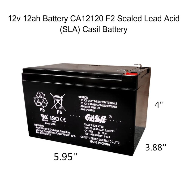 Casil 12 Volt 12 Amp Security Alarm Battery