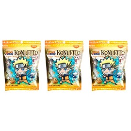 Naruto Shippudem Konpeito Japanese Sugar Candy 2.46oz /70g (Cider, 3 Packs)