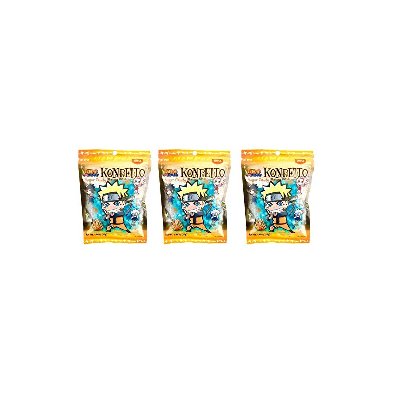 Naruto Shippudem Konpeito Japanese Sugar Candy 2.46oz /70g (Cider, 3