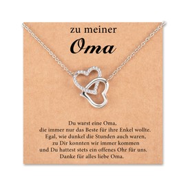 Aunis Grandma Necklace Heart Jewellery Gifts for Grandma Christmas Birthday