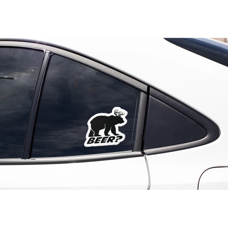 DRD&M Beer Plus Deer Equals Bear Vinyl  4.5 in Decal