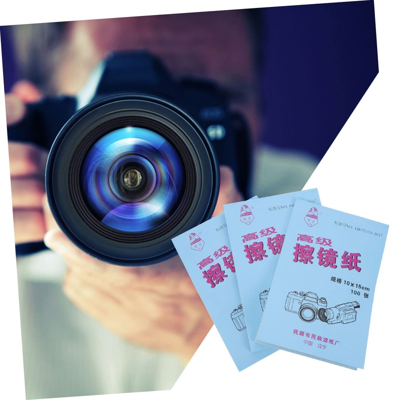 Tofficu 300 Sheets Microscope Cleaning Tissue High Grade Lens Wipes