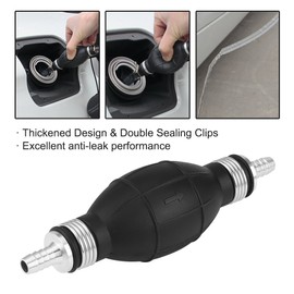 Hand Primer Pump, Bulb Type Rubber Fuel Transfer Hand Pump Vacuum Fuel Line Hand Primer for Marine Boat Accessories(10mm)