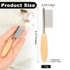 HOP Small Dog Comb with Wooden Handle Metal Dog Eye