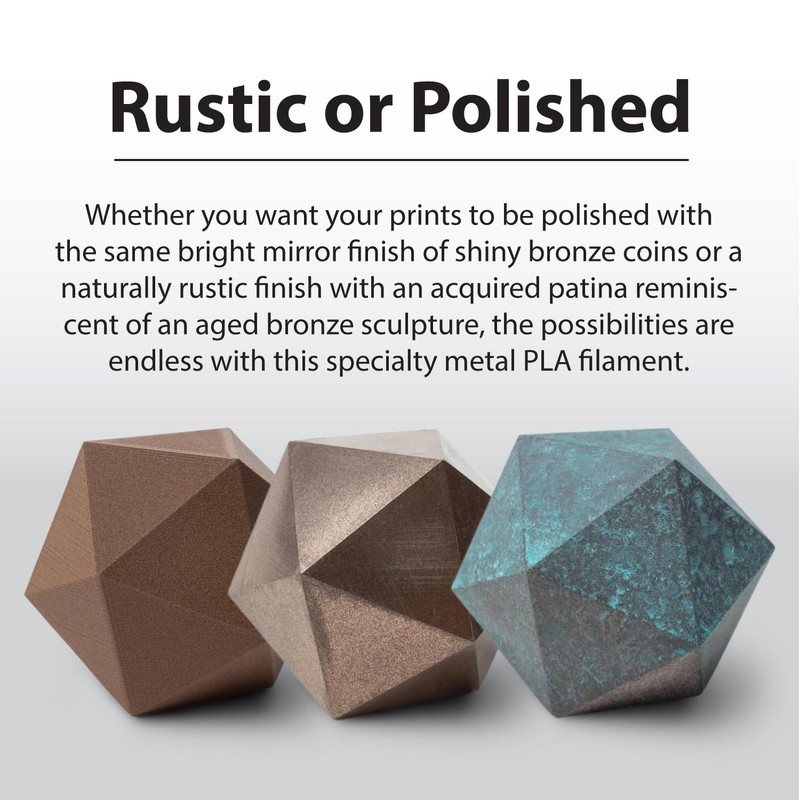 Protopasta Bronze Filled PLA 3D Printer Filament | ProtoPlant Metal-Filled