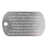 Medical Necklace Tag with QR Code, Engraved Medical Alert Tag,