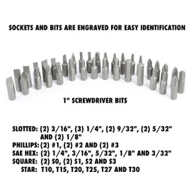 OEMTOOLS 26549 53-Pc Socket Wrench Set, Mini Ratchet Kit for Tight Spaces and Precision Fastening, Socket Set Includes SAE/Metric Sizes, 3/8” Extension Bar, Folding Case Included