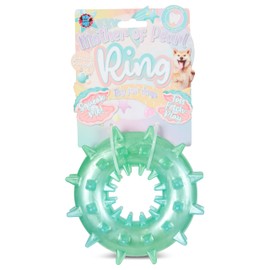 Bow-Wow Spiked Pearlescent Squeaky Dog Toy – Vanilla Scented TPR Dental Toy for Medium Breeds – Ball, Football & Ring Styles (Color May Vary)