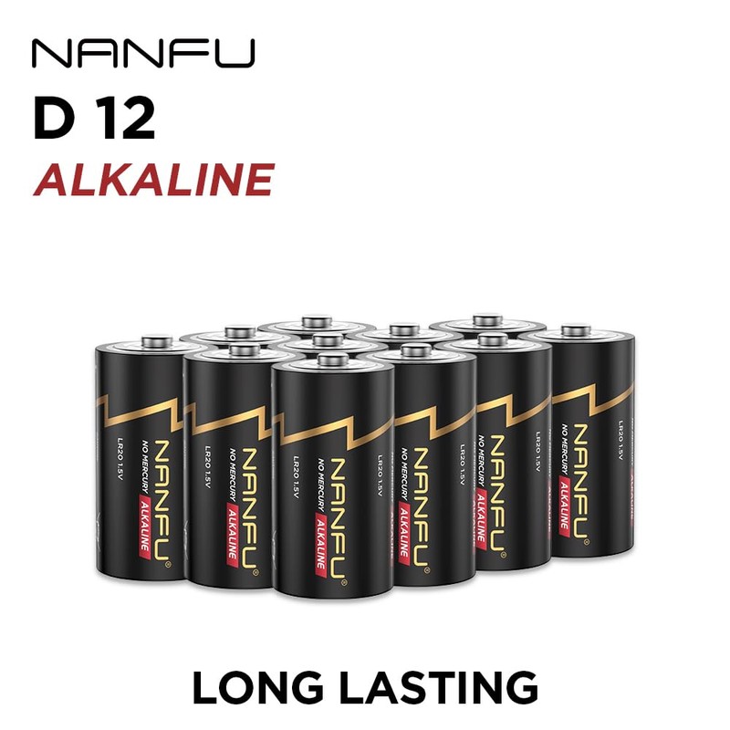 NANFU D 12 Alkaline Batteries
