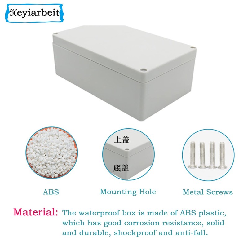 Heyiarbeit 1Pcs 263x185x60mm/10.35" x 7.28" x 2.36" ABS White Dustproof