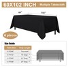 sancua 6 Pack Black Tablecloth 60 x 102 Inch, Rectangle