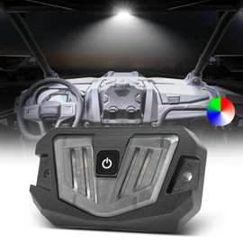 LTEODCHEW V-Pro LED UTV Dome Light RGBW, 12V Car Interior Light W/Switch Roll Bar Cage Mount Led Truck Bed Lights for UTV Polaris RZR Ranger Can-Am Kawasaki Pioneer Talon ATV Car SXS Truck