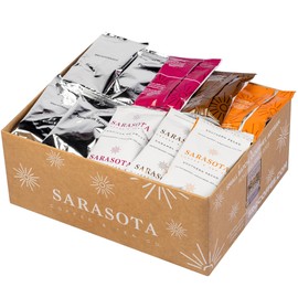 Flavored Ground Coffee Sampler Pack – Variety Gift Set, Medium Roast, Low Acid, Pre-Measured 2oz Pouches, Gourmet Bulk Coffee Packets for 12-Cup Drip Makers