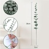 ABAJI Plastic Eucalyptus Deep Green Stems 12 Fake Faux Decorations