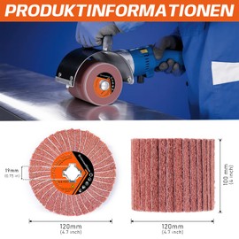 Sanding Roller Brush, Synthetic Fibre Brush for Satin Machine, Sanding Rollers 60 Grit for Wood, Metal, Stone Surfaces, Renovated, Satin Pattern