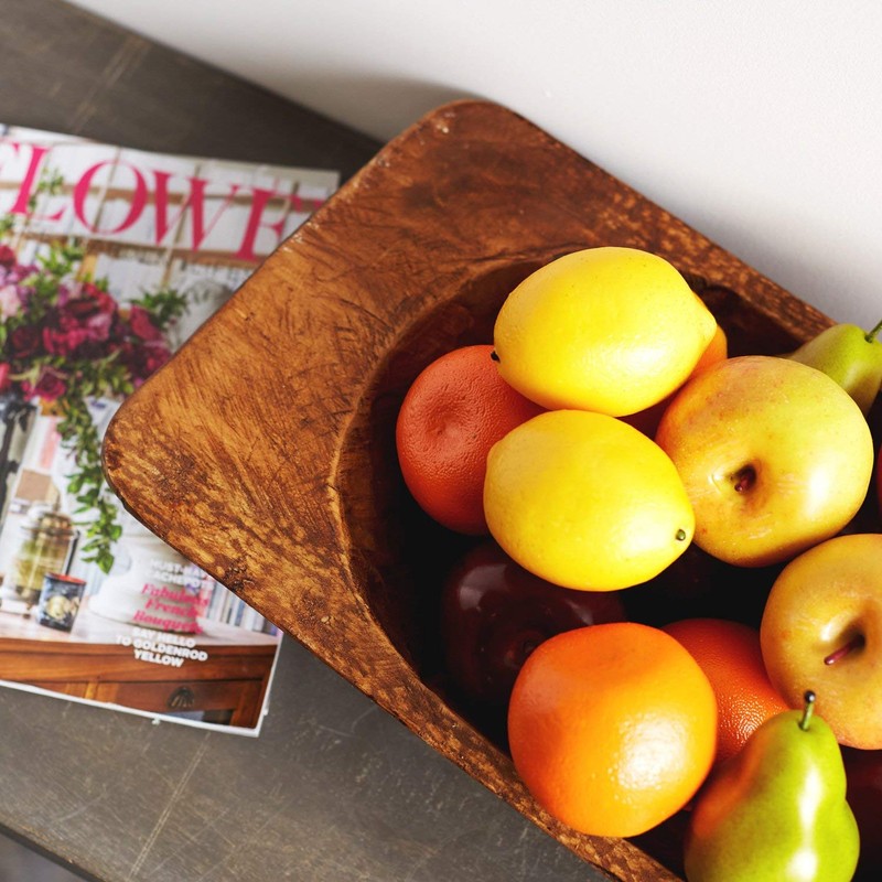 Darby Creek Trading Hand Carved Spanish Oak Wood Classic Dough