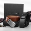 Founders & C Mens Belt 2 Pack,Leather Ratchet Click Belt