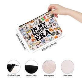 TSOTMO Portugal Family Trip Travel Portugal in My Portugal Era Makeup Bag Portuguese Foods Gift Portuguese Flag Gift (Portugal Era Bag CA)