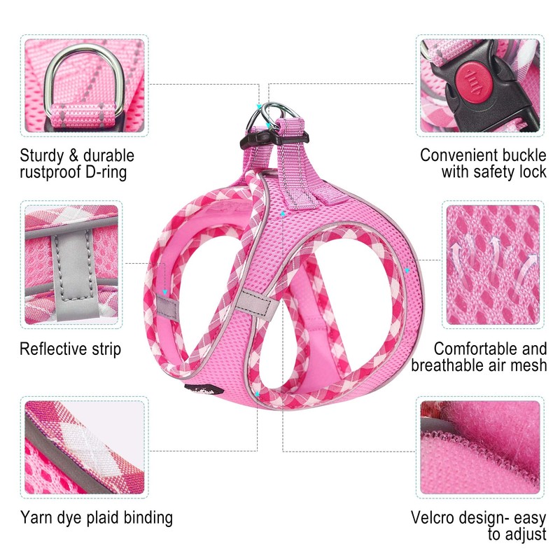 haapaw Dog Harness with Leash Set, No Pull Adjustable Reflective