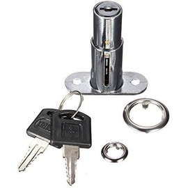Set of 2 Sliding Door Cabinet Lock for Furniture Lock Bolt Lock with Pressure Cylinder for Sliding Doors 40 mm