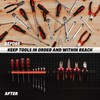 AIRTOON 10 PCS Screwdriver & Wrench Organizer, Plastic Rail Wrench