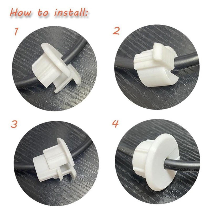 Cable Wall Bushing | Desk Cable Grommet - TV Wall