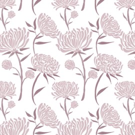 HeloHo Peel and Stick Wallpaper Pink and White Wall Paper Peel and Stick Modern Floral Removable Self Adhesive Wallpapers for Bedroom Bathroom Contact Paper Cabinet Vinyl 78.7"x17.3"