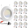 12 Pack 5/6 Inch 5CCT LED Recessed Lighting Retrofit, 2700K/3000K/4000K/5000K/6500K