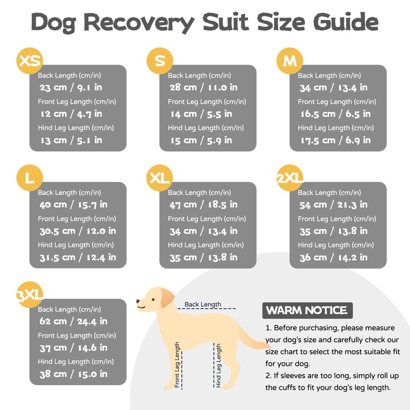 BRKURLEG Dog Recovery Suit with Legs, Leg Wound Protector Soft