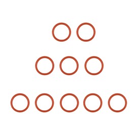 Ofowin [10 Pcs] Silicone O-Rings Red 9.5mm OD 7.5mm ID 1 mm Width, Metric VMQ Sealing Gasket for Cup Lids, Coffee Maker, Brewing Fitting, Washer, Filter, Pump, Plumbing, Hose, Gauge, Auto, Machine