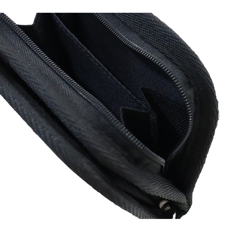 Umbro Bi-fold Wallet with Diagonal Logo Polyester Shoulder Strap Black,