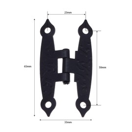 Antique Hinge for Door Door Wooden Box Hinges Fixing Hardware Classic DIY Black 10 Piece Set