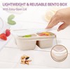 Luriseminger 4 Pack Bento Lunch Box,4 Compartment Snack Containers,Divided Snack