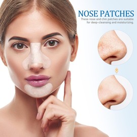 TOVINANNA Cotton Lotion Nose Pack, Pores, 200 Pieces, For Nose and Chin, No More Blackhead, T-Zone Part Pack, 100% Natural Cotton, 100 Cotton for Nose + 100 Cotton for Chin, Storage Box Included