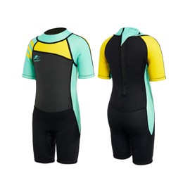 Children's Shorty Wetsuit 2.5 mm Neoprene Girls Boys UV Protection Swimming Suit 2-10 Years