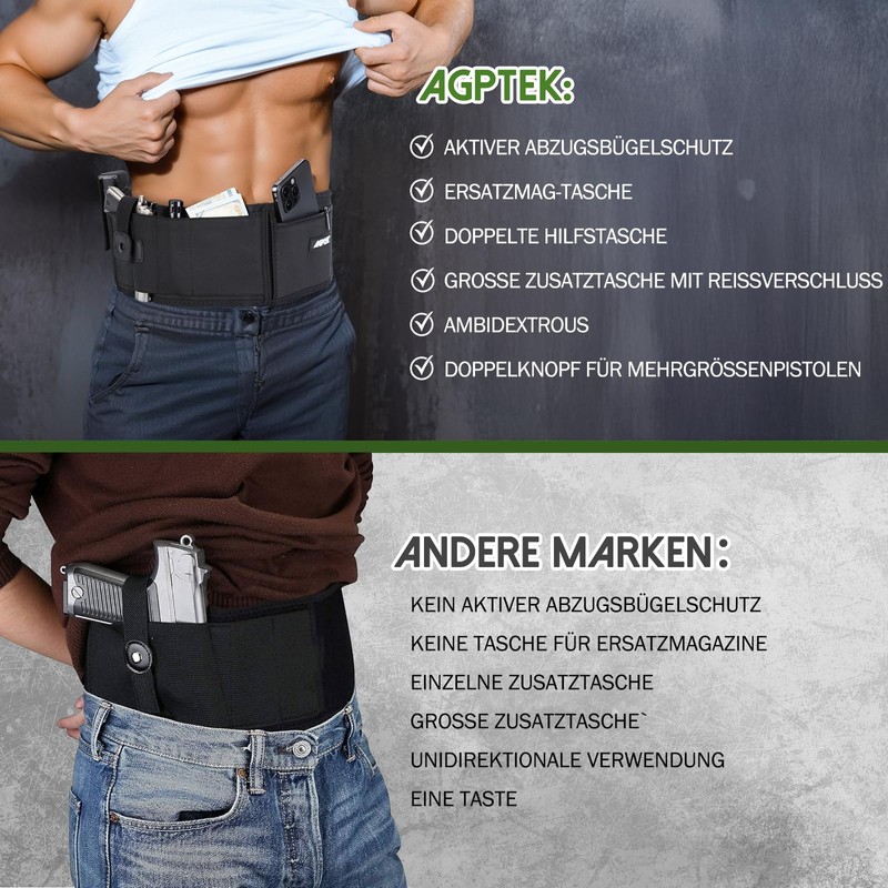AGPtek Outdoor Sports Holster Tactical Stealth Belt Holster for Airsoft
