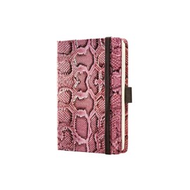 Sigel CO557 Notizbuch, Design Python, ca. A6, Dot-Lineatur (punktkariert), Hardcover, rosa-braun, CONCEPTUM