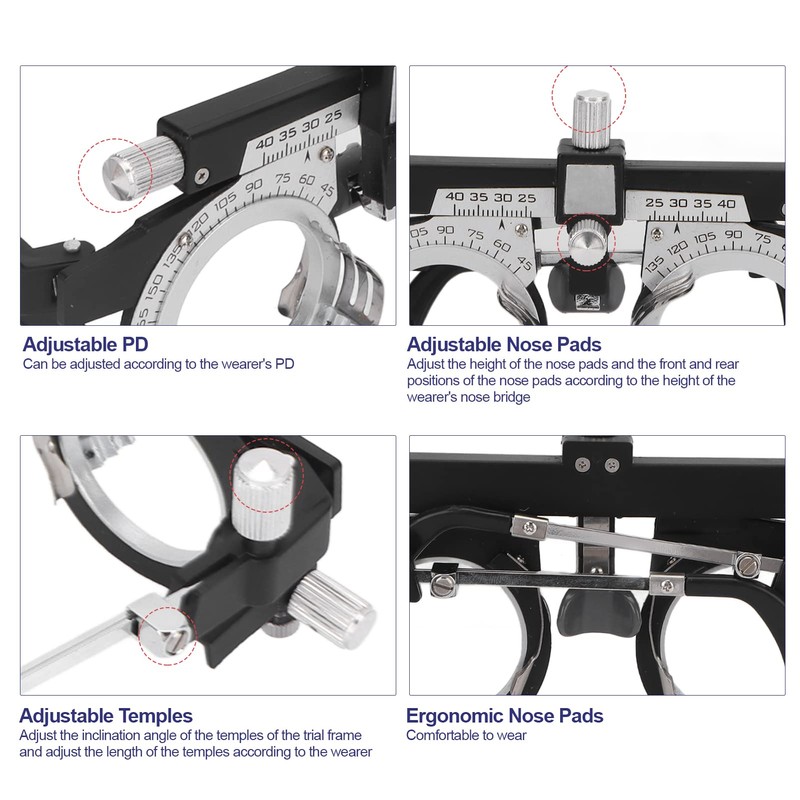 Optometry Frame, Alloy Optometry Optician Test Lens, Adjustable Test Frame,