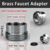 Brass Faucet Adapter, G1/2" to G3/4" Faucet Aerator Adapter Hose