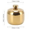 Seasoning Containers, Stainless Steel Gold Seasoning Condiment Pot Salt Sugar