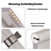 Brass Lock Cylinder 30/30 with 5 Brass Keys, Profile Double