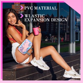 Bulyoou Carnival Leg Bag Holographic Thigh Bag with Adjustable Strap Leg Pouch Harness Women Summer Travel Hiking Pack(Multicolor,Leg Bag with Mesh Pocket)