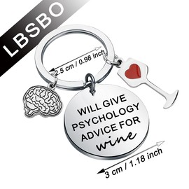 Psychologist Gift Psychologist Keychain Wine Lover Psychologist Will Give Psychology Advice For Wine Keychain (For Wine brain K CA)